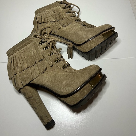 Brian Atwood fringe bootie - Picture 2 of 2